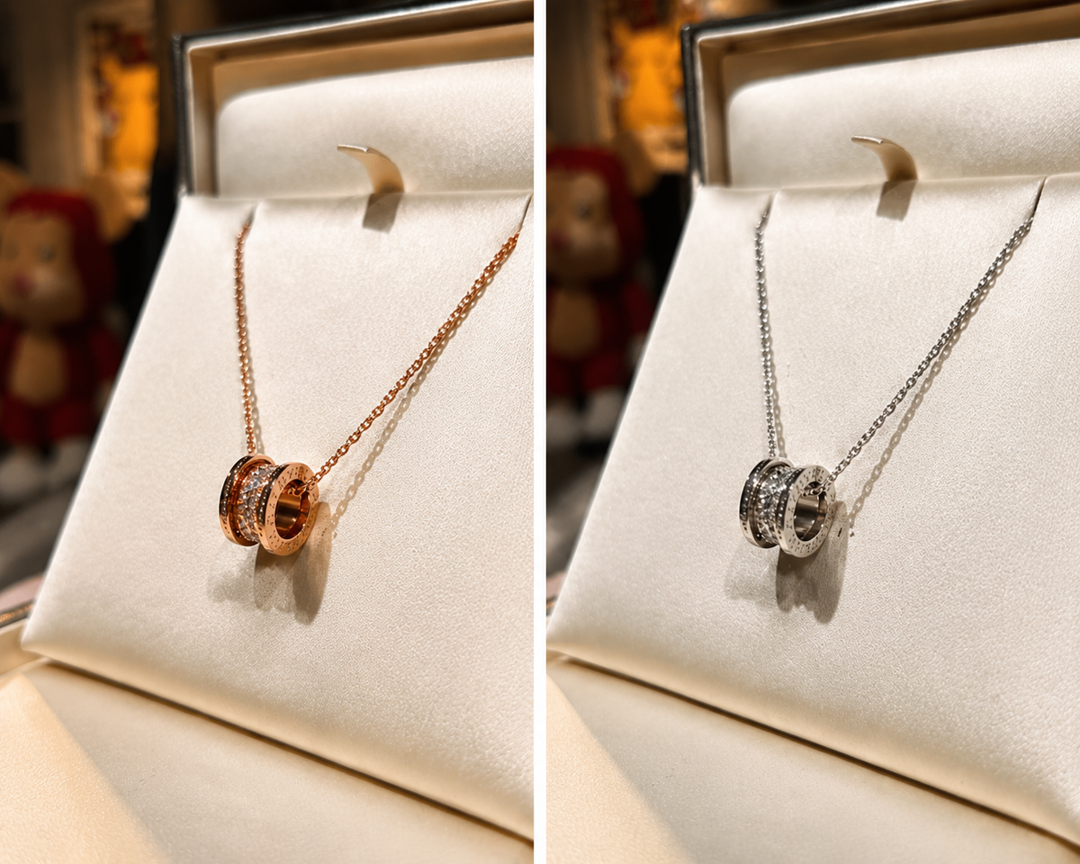Bvlgari Gold Minimalist Pendant Necklace – Elegant Luxury Jewelry