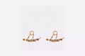 Dior J'Adior Script Gold Stud Earrings