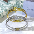 Dior Liora Crystal CD Open Cuff Bracelet