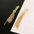 YSL Cassandre Fringe Chain Drop Earrings