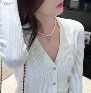 Chanel Elegant Pearl CC Pendant Necklace