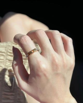 Dior Oblique Open Logo Ring