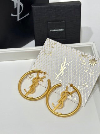 YSL Cassandre Icon Hoop Earrings