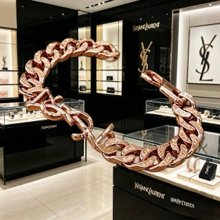 YSL Cassandre Luxe Pavé Chain Bracelet