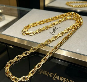 YSL Cassandre Golden Link Chain Necklace