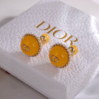 Dior Rose Dior Pop Medallion Stud Earrings