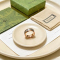 Gucci GG Geometric Two-Tone Gold Ring